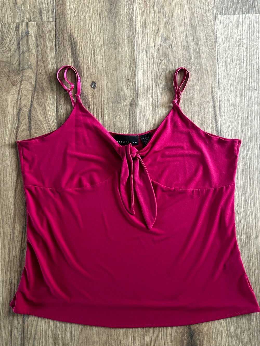 attention Tie-Front Spaghetti Strap Tank Top